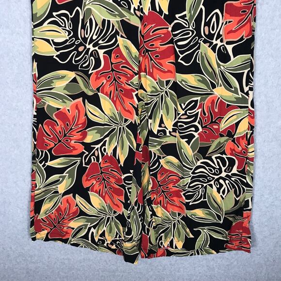 Panama Jack Pants Womens Small Floral Wide Leg Crop Aloha Coconut Flowy Resort‎ - Picture 4 of 13